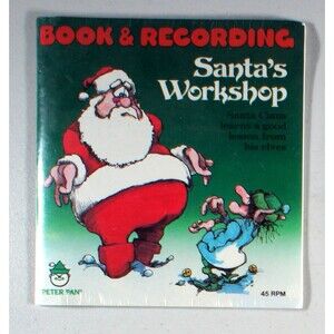 Santa's Workshop (7") (1983) [SEALED] Vinyl 45 + BOOK • Peter Pan Records